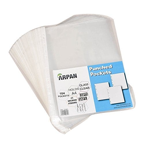 A4 Strong Plastic Poly Pockets Wallet Sleeves Top Opening Clear Finish